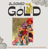 Bloomed in Gold Collage Art Workshop