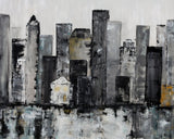 "City Never Sleeps" Abstract Original 48x36